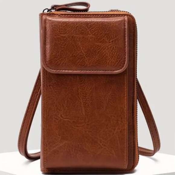 Handbags - All-Match Zipper Shoulder Bag, Trendy Solid Color‎ Phone Bag, Versatile Purse